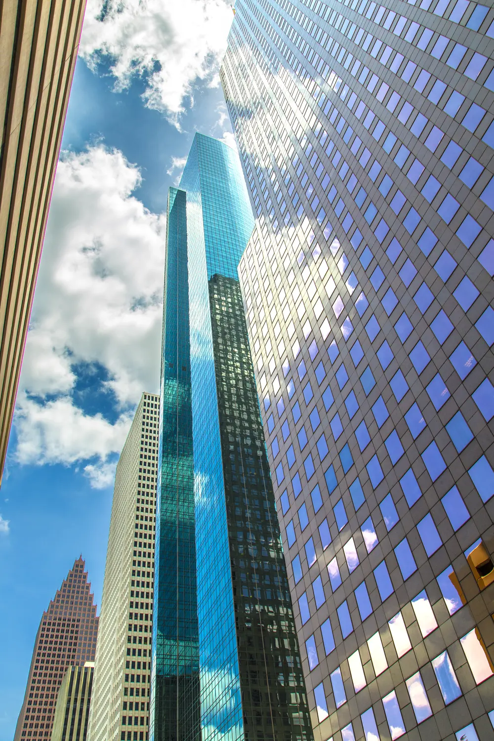 Downtown Houston buildings served by commercial HVAC specialists